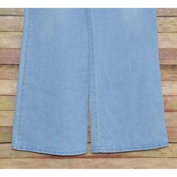 JBD Just Black Denim Ladies 30 Patch Pocket Light Wash Wide Leg Jeans High Rise - Picture 4 of 11